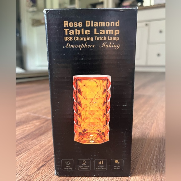 Rose Diamond Table Lamp USB Charging Touch Light Remote Atmosphere Bedside Bar - Picture 2 of 8
